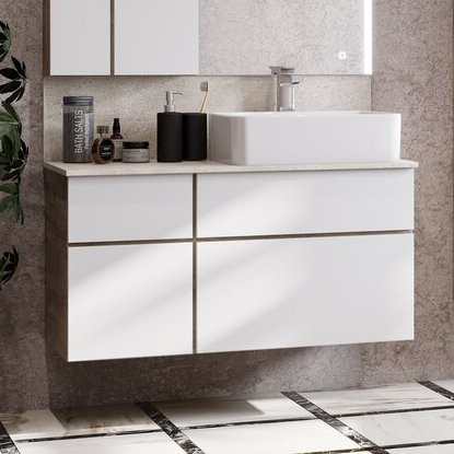 Тумба под раковину AQUATON Мишель 100 дуб эндгрейн