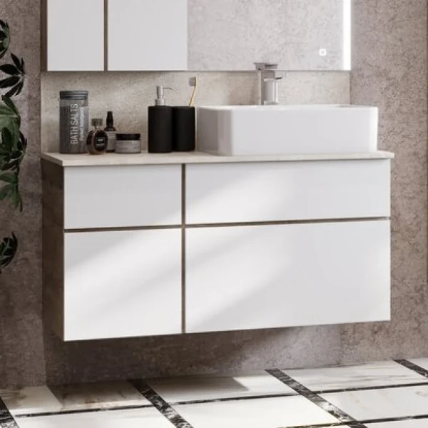Тумба под раковину AQUATON Мишель 100 дуб эндгрейн