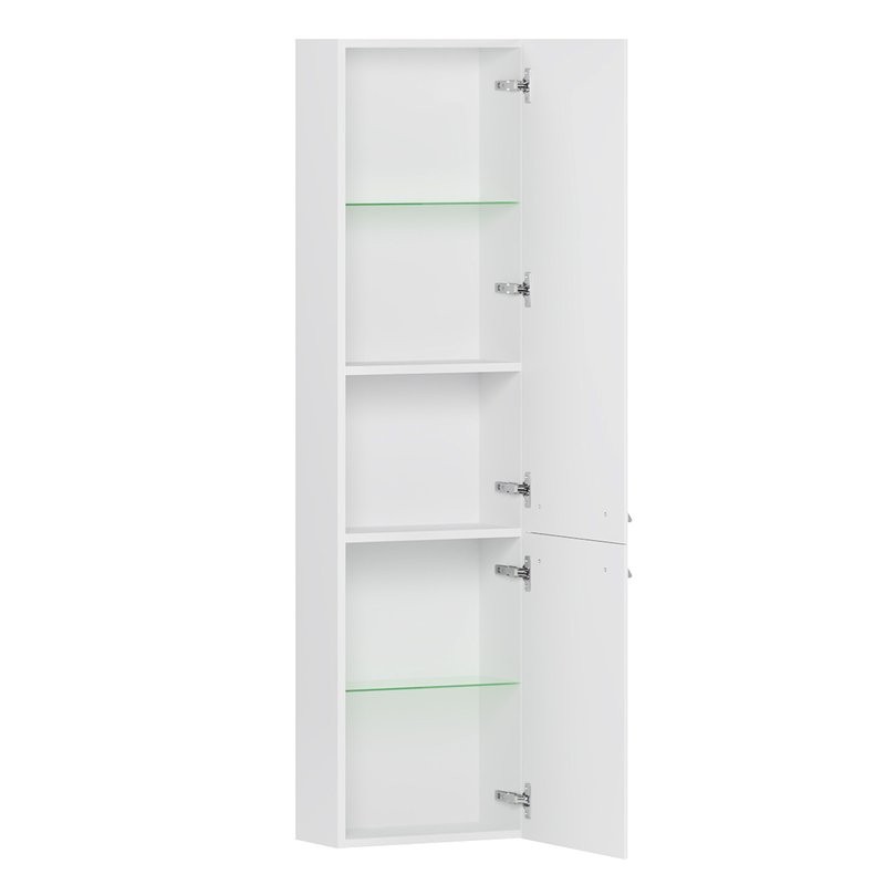 Шкаф-пенал для ванной Belux Портленд ПН 40 навесной, глянцевый белый