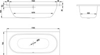 Стальная ванна Bette BetteStarlet Plus 180x80 см, встраиваемая, на ножках, с самоочищающимся покрытием, с шумоизоляцией