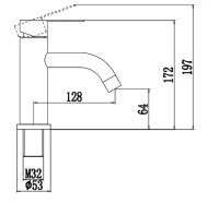 Смеситель для раковины Fmark FS8201Q графит Смеситель для раковины Fmark FS8201Q графит