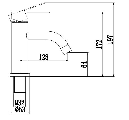 Смеситель для раковины Fmark FS8201Q графит