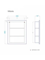 Зеркало-шкаф Alavann Vittoria 55х80 R Зеркало-шкаф Alavann Vittoria 55х80 R