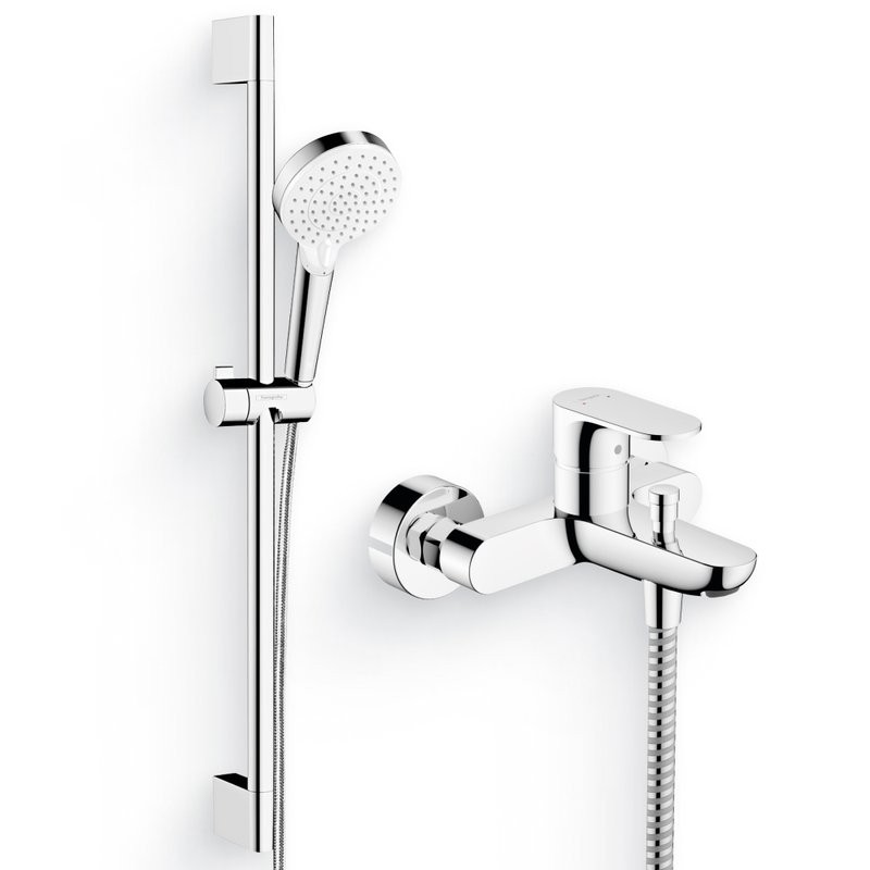 Душевой комплект Смеситель Hansgrohe Rebris S 72440000 хром + Гарнитур Crometta Vario 650 26532400