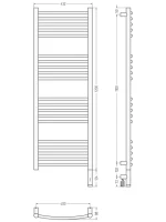Полотенцесушитель электрический Сунержа Богема 3.1 00-6003-1240 130x45 см, подключение справа, без покрытия, лесенка