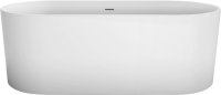 Акриловая ванна BelBagno BB705-1800-800 180x80 см, отдельностоящая, белая, овальная, на ножках, со сливом-переливом, с донным клапаном
