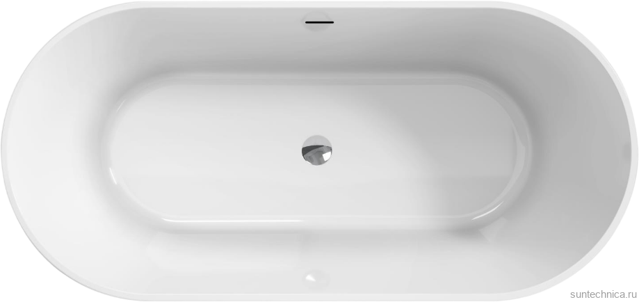 Акриловая ванна BelBagno BB705-1800-800 180x80 см, отдельностоящая, белая, овальная, на ножках, со сливом-переливом, с донным клапаном