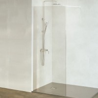 Душевая перегородка RGW Walk In WA-010W 100x195 см, профиль матовый белый, стекло прозрачное
