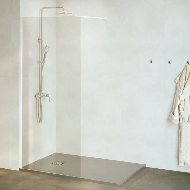 Душевая перегородка RGW Walk In WA-010W 100x195 см, профиль матовый белый, стекло прозрачное