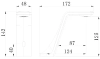 Смеситель для раковины Black&White Gravity 7102С сенсорный, chrome