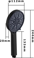 Душевая лейка Fashun A019-7 черная Душевая лейка Fashun A019-7 черная