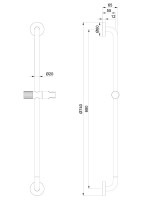Душевая штанга Wonzon & Woghand WW-SL05-BGM темный графит