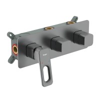 Встраиваемый смеситель для душа и ванны Raglo R51.274.09 С ВНУТРЕННЕЙ ЧАСТЬЮ, графит