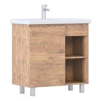 Тумба с раковиной Vigo Milos 80 напольная, дуб золотой