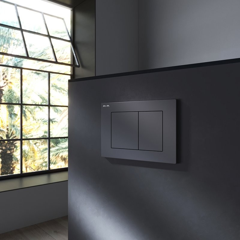 Кнопка смыва для унитаза AM.PM PrimeFit S I090238 АБС-пластик, цвет матовый черный