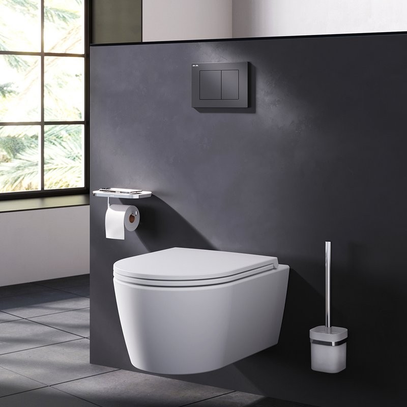 Кнопка смыва для унитаза AM.PM PrimeFit S I090238 АБС-пластик, цвет матовый черный