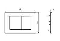 Кнопка смыва для унитаза AM.PM PrimeFit S I090238 АБС-пластик, цвет матовый черный