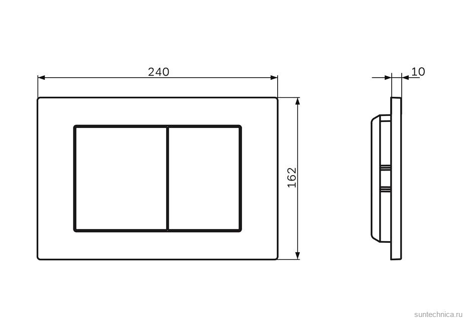 Кнопка смыва для унитаза AM.PM PrimeFit S I090238 АБС-пластик, цвет матовый черный