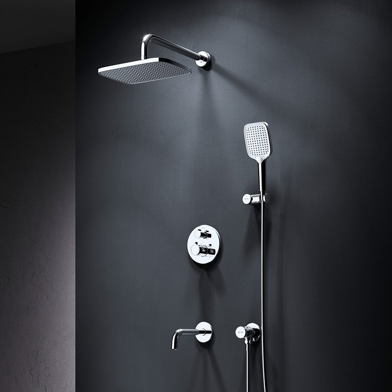 Душевой комплект AM.PM X-Joy FT85A3RH40 С ВНУТРЕННЕЙ ЧАСТЬЮ, с термостатом, хром