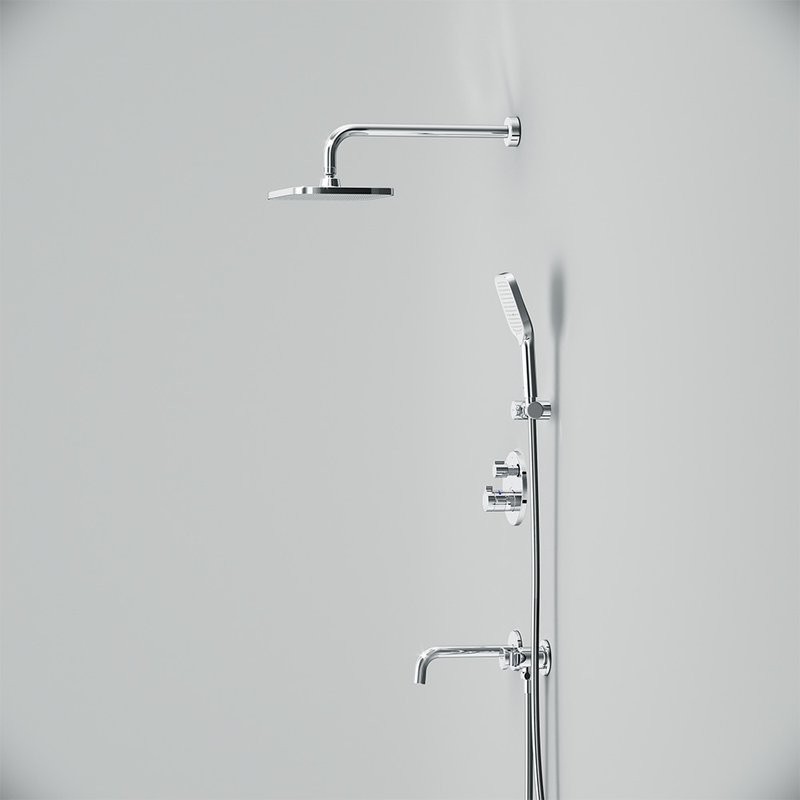 Душевой комплект AM.PM X-Joy FT85A3RH40 С ВНУТРЕННЕЙ ЧАСТЬЮ, с термостатом, хром