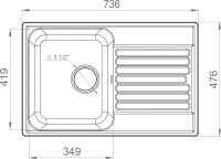 Мойка кухонная GranFest Quarz Z78 белый
