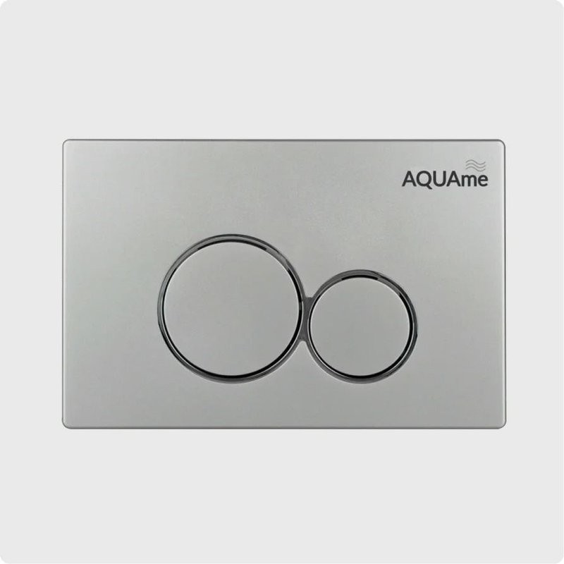 Кнопка смыва для унитаза AQUAme AQM4101S пластик, цвет сатин