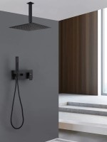 Душевой комплект Abber Daheim AF8221B С ВНУТРЕННЕЙ ЧАСТЬЮ, матовый черный