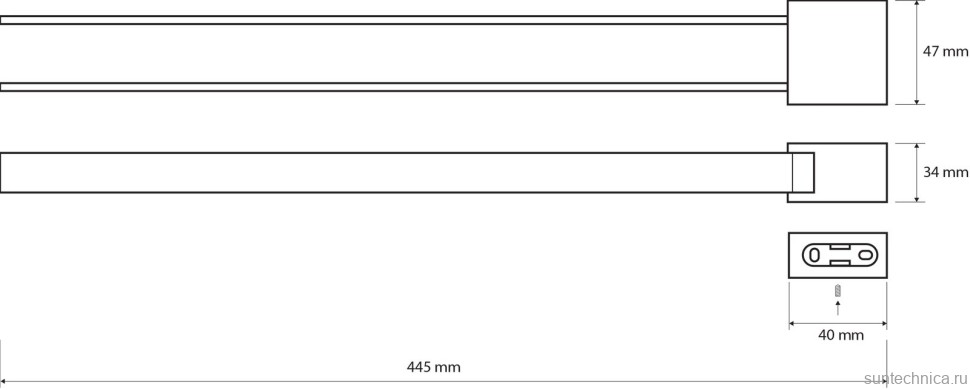 Полотенцедержатель Bemeta Via 135004102 двойной