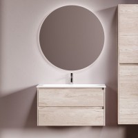 Мебель для ванной комнаты Sancos Libra 90 подвесная, дуб галифакс натуральный, раковина СN7019