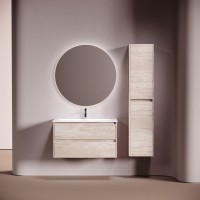 Мебель для ванной комнаты Sancos Libra 90 подвесная, дуб галифакс натуральный, раковина СN7019