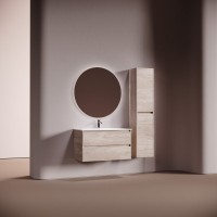 Мебель для ванной комнаты Sancos Libra 90 подвесная, дуб галифакс натуральный, раковина СN7019