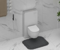 Инсталляция с кнопкой Abber AC0107MW цвет белый, пневматическое управление, крепление на стену