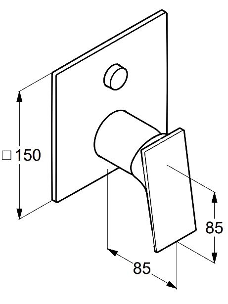 Встраиваемый смеситель для душа и ванны Kludi Decus 54759N575 С ВНУТРЕННЕЙ ЧАСТЬЮ, брашированный никель PVD