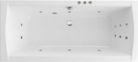Акриловая ванна Excellent Aquaria Lux Slim Smart 180x80 см, встраиваемая, с гидромассажем, белая, с каркасом, со сливом-переливом