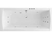 Акриловая ванна Excellent Aquaria Lux Slim Smart 180x80 см, встраиваемая, с гидромассажем, белая, с каркасом, со сливом-переливом
