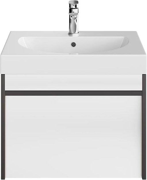 Тумба с раковиной KERAMA MARAZZI Modula 60 подвесная, арабика, с раковиной Buongiorno 60