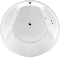 Акриловая ванна Excellent Great Arc Soft 160x160 см, встраиваемая, с гидромассажем, белая, круглая, с каркасом, со сливом-переливом