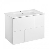 Тумба с раковиной Roca Luna 80 матовая белая