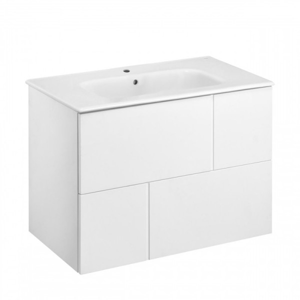 Тумба с раковиной Roca Luna 80 матовая белая