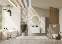 Тумба с раковиной Roca Luna 80 матовая белая