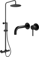 Комплект для ванной Plumberia Selection Ixo KITXO6302NO210 С ВНУТРЕННЕЙ ЧАСТЬЮ, черный матовый