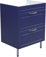 Тумба с раковиной IDDIS Oxford 60 напольная, синяя, раковина 0136000i28