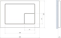 Кнопка смыва Cersanit Corner 64077 белая