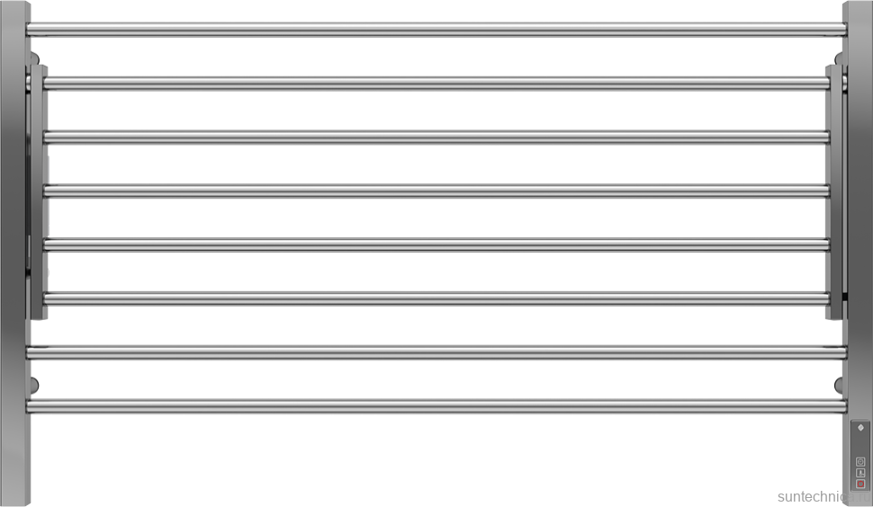 Полотенцесушитель электрический Terminus Горизонт П8 1000x600, с полкой, нержавеющая сталь