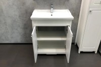 Тумба с раковиной Comforty Тбилиси 70 напольная, белый глянец
