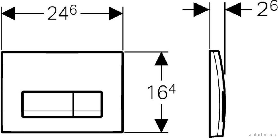 Кнопка смыва Geberit Delta 50 115.119.DW.1 черная