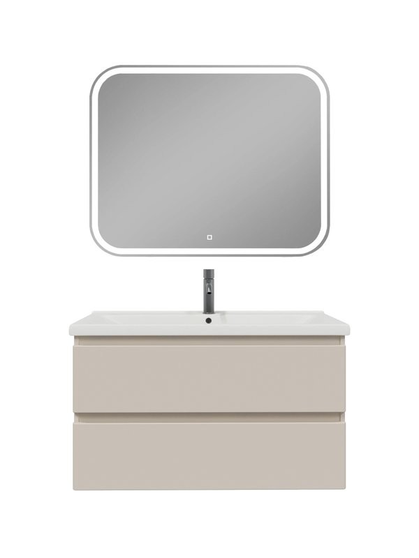 Мебель для ванной комнаты SanStar Riana 100 подвесная, cappuccino, раковина Миранда 100