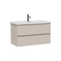 Мебель для ванной комнаты SanStar Riana 100 подвесная, cappuccino, раковина Миранда 100