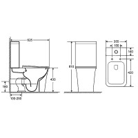 Унитаз-компакт напольный AZARIO Velise AZ-1222A глянцевый белый