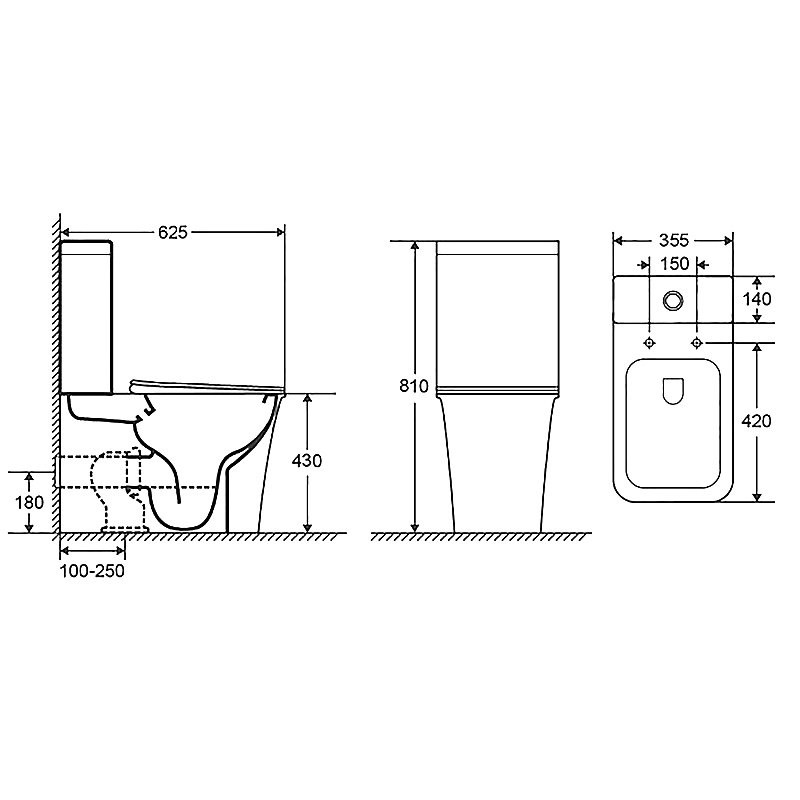 Унитаз-компакт напольный AZARIO Velise AZ-1222A глянцевый белый